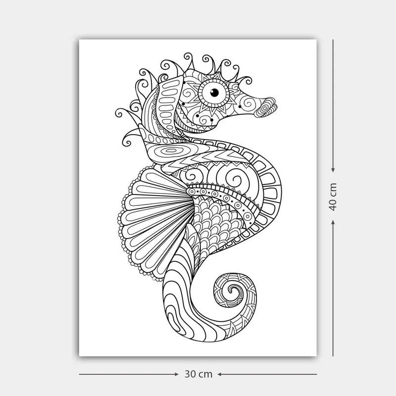 Dekorativ Canvasbilde 30x40 cm, Hvit|Svart