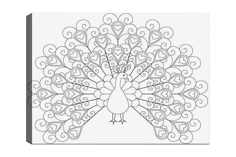 Dekorativ Canvasbilde 30x40 cm, Hvit|Svart