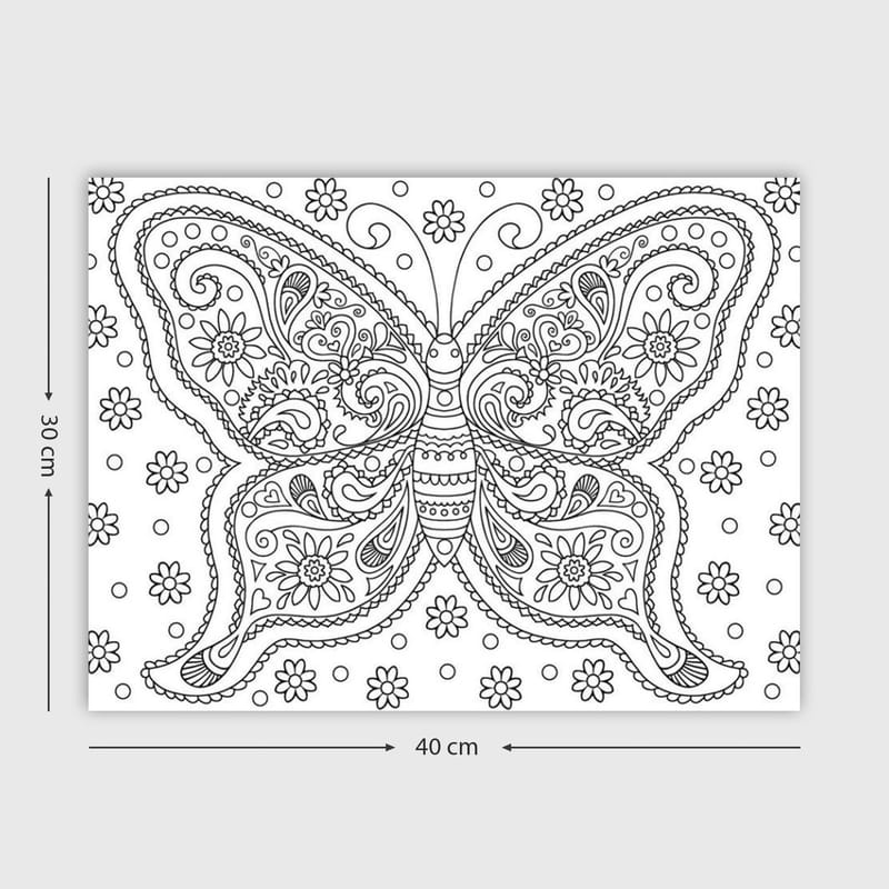 Dekorativ Canvasbilde 30x40 cm, Hvit|Svart