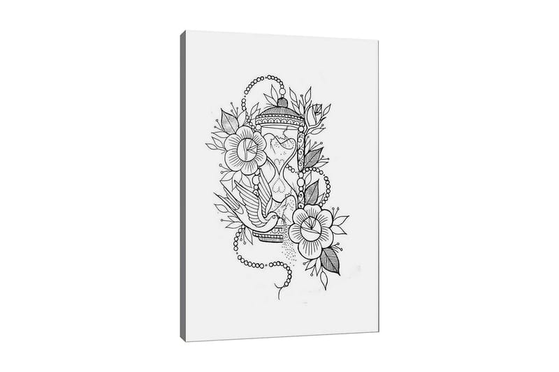 Dekorativ Canvasbilde 30x40 cm, Hvit|Svart