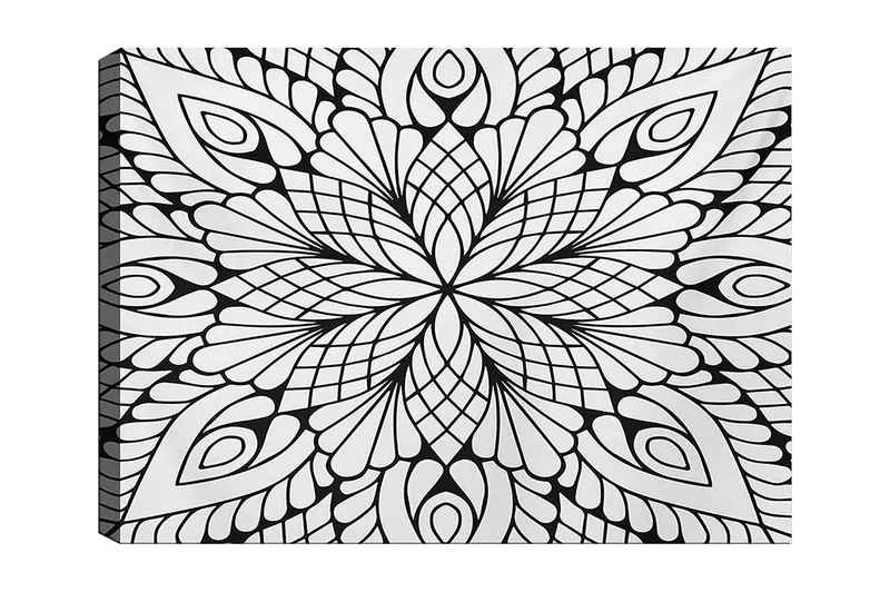 Dekorativ Canvasbilde 30x40 cm, Hvit|Svart