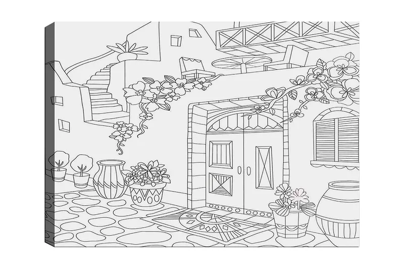 Dekorativ Canvasbilde 30x40 cm, Hvit|Svart