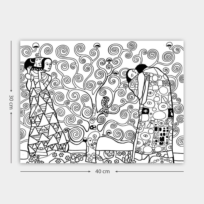 Dekorativ Canvasbilde 30x40 cm, Hvit|Svart