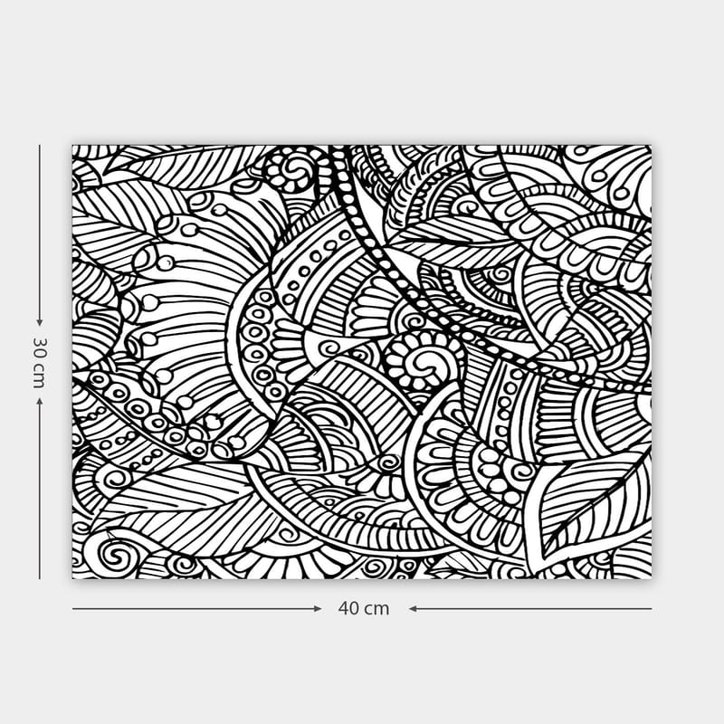 Dekorativ Canvasbilde 30x40 cm, Hvit|Svart