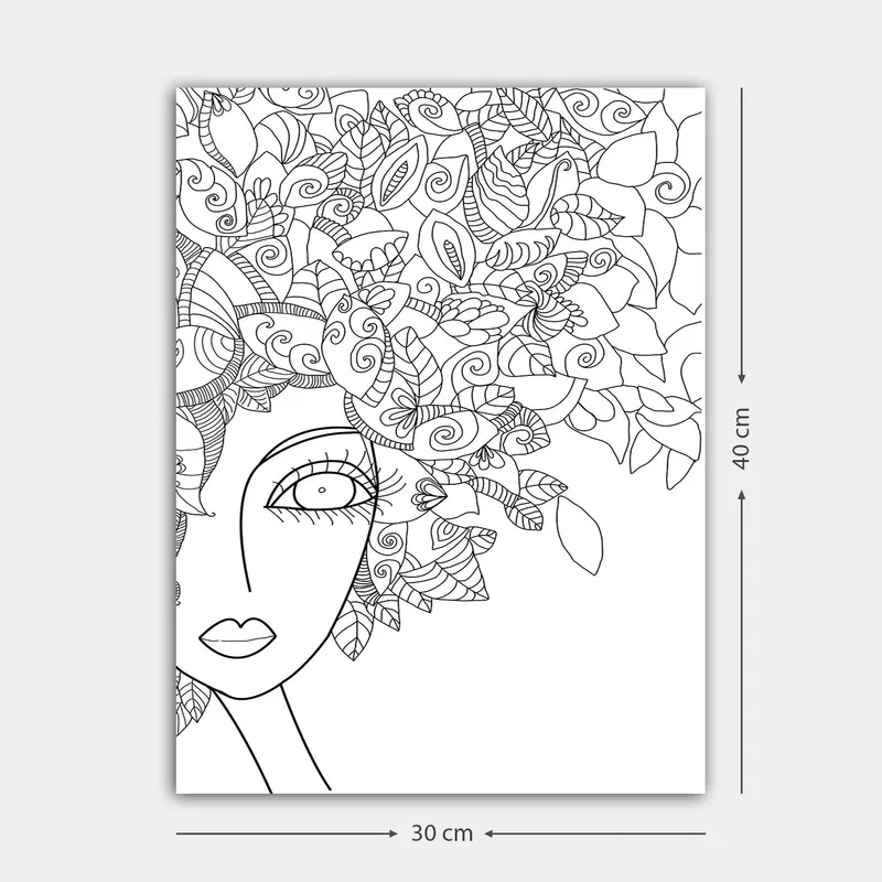 Dekorativ Canvasbilde 30x40 cm, Hvit|Svart