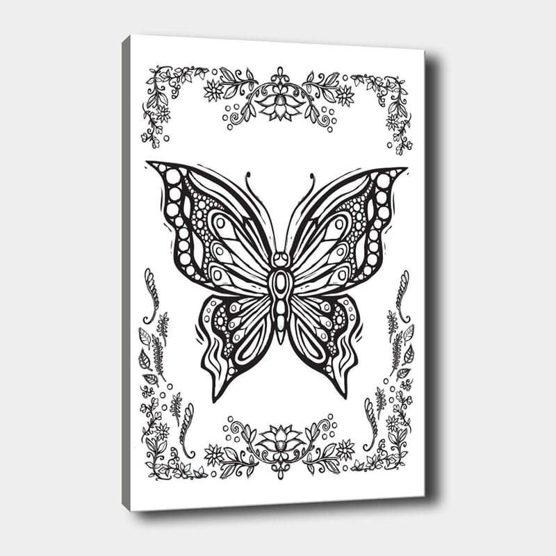 Dekorativ Canvasbilde 30x40 cm - Hvit|Svart - Interiør - Maleri & posters - Lerretsbilder