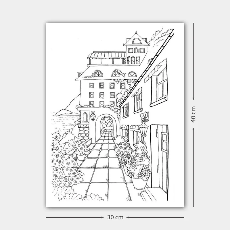 Dekorativ Canvasbilde 30x40 cm, Hvit|Svart