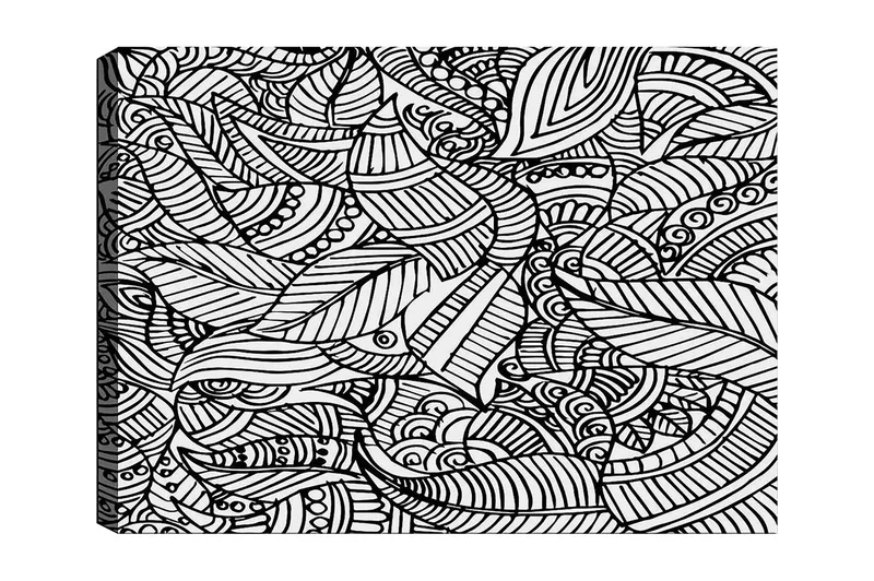 Dekorativ Canvasbilde 30x40 cm, Hvit|Svart