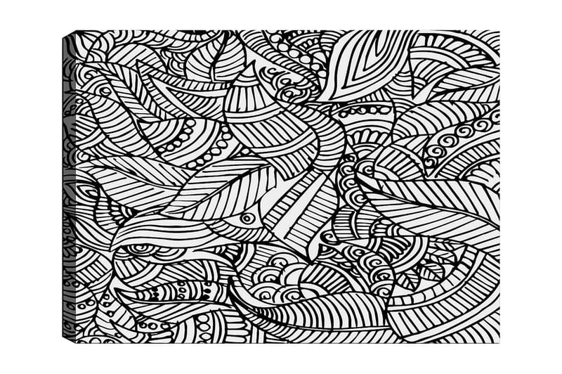 Dekorativ Canvasbilde 30x40 cm, Hvit|Svart
