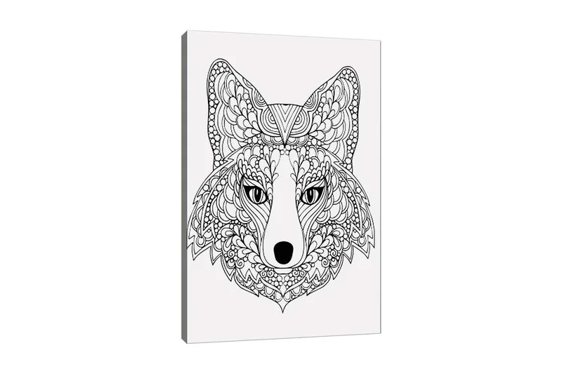 Dekorativ Canvasbilde 30x40 cm, Hvit|Svart