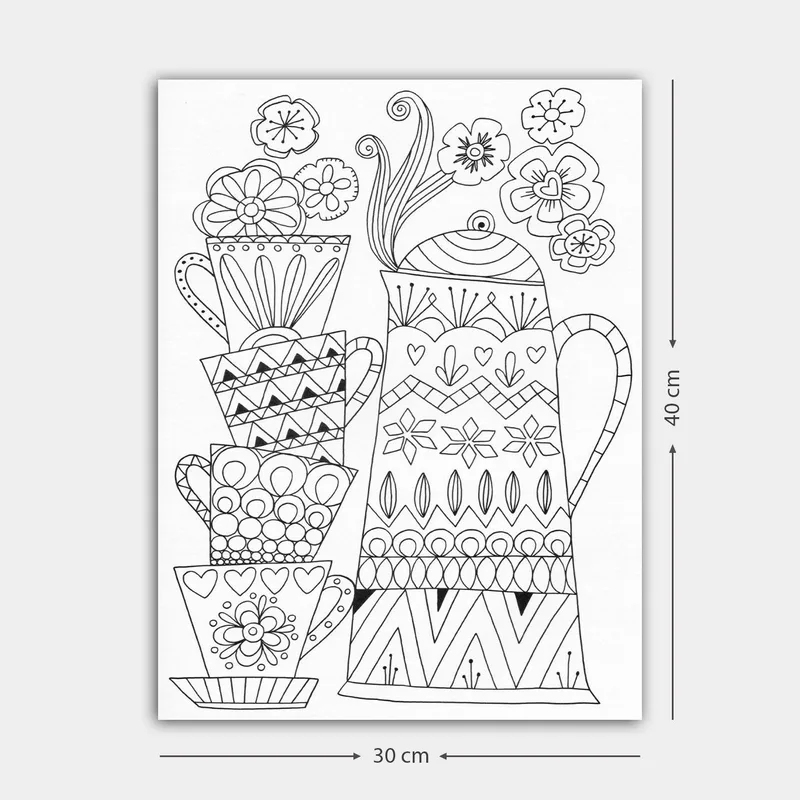 Dekorativ Canvasbilde 30x40 cm, Hvit|Svart