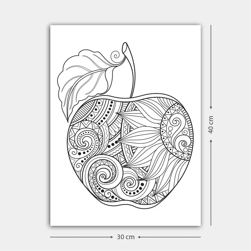 Dekorativ Canvasbilde 30x40 cm, Hvit|Svart