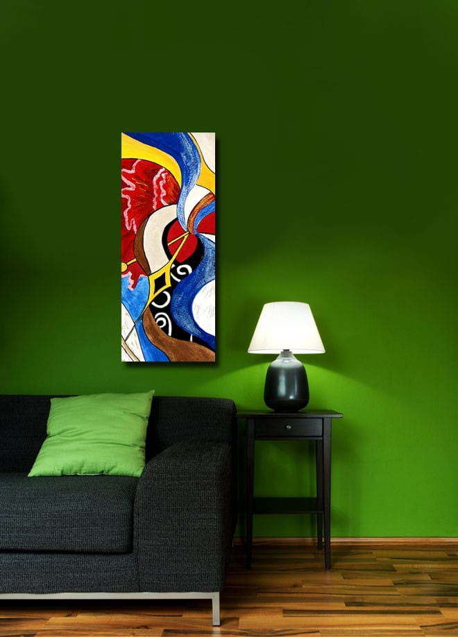Dekorativ Canvasbilde 30x70 cm - Flerfarget - Interiør - Maleri & posters - Lerretsbilder