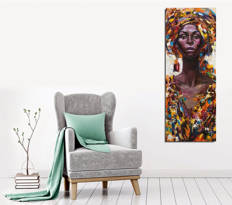 Dekorativ Canvasbilde 30x80 cm - Flerfarget - Interiør - Maleri & posters - Lerretsbilder