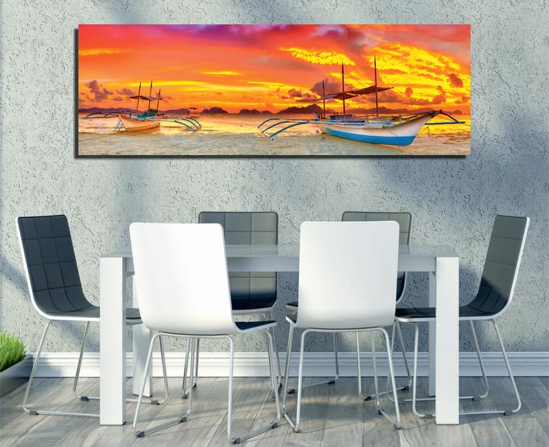 Dekorativ Canvasbilde 30x80 cm - Flerfarget - Interiør - Maleri & posters - Lerretsbilder