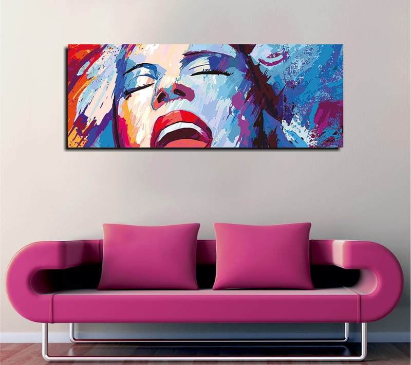 Dekorativ Canvasbilde 30x80 cm - Flerfarget - Interiør - Maleri & posters - Lerretsbilder