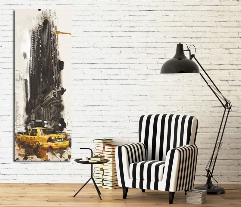 Dekorativ Canvasbilde 30x80 cm, Flerfarget