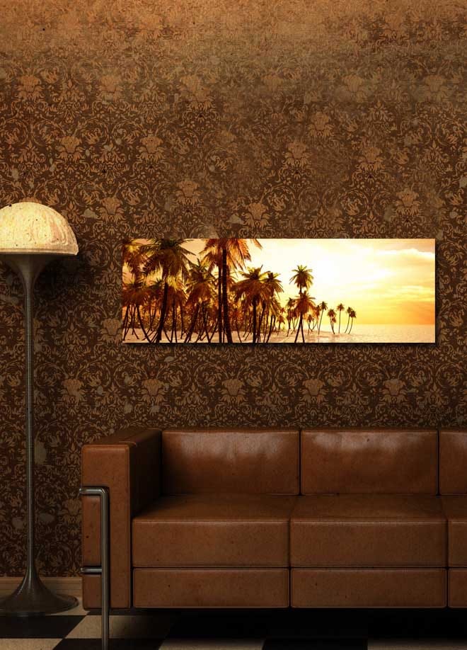 Dekorativ Canvasbilde 30x90 cm - Flerfarget - Interiør - Maleri & posters - Lerretsbilder