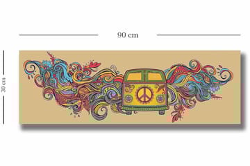 Dekorativ Canvasbilde 30x90 cm - Flerfarget - Interiør - Maleri & posters - Lerretsbilder