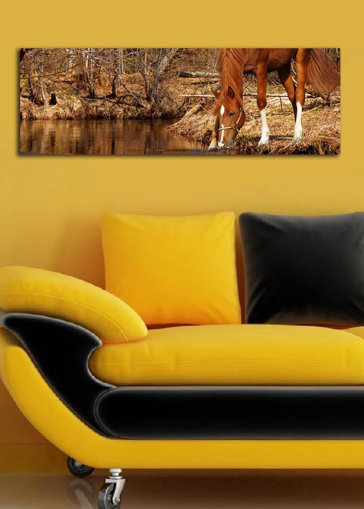 Dekorativ Canvasbilde 30x90 cm - Flerfarget - Interiør - Maleri & posters - Lerretsbilder
