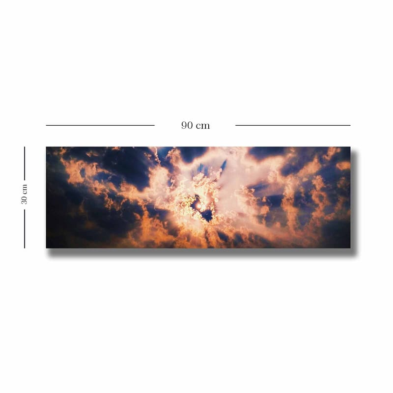 Dekorativ Canvasbilde 30x90 cm - Flerfarget - Interiør - Maleri & posters - Lerretsbilder