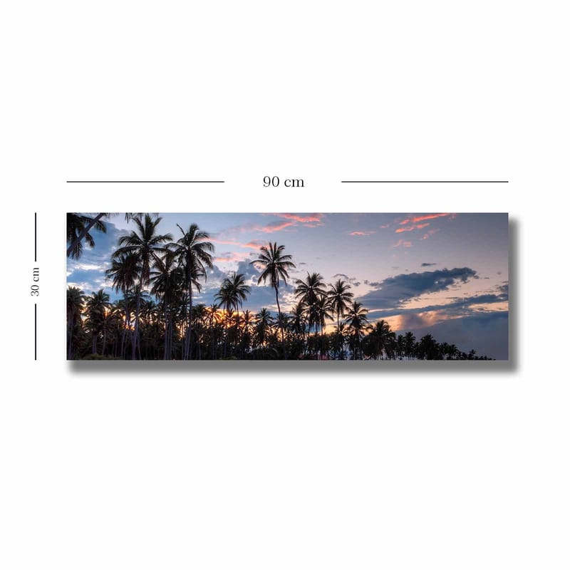 Dekorativ Canvasbilde 30x90 cm - Flerfarget - Interiør - Maleri & posters - Lerretsbilder