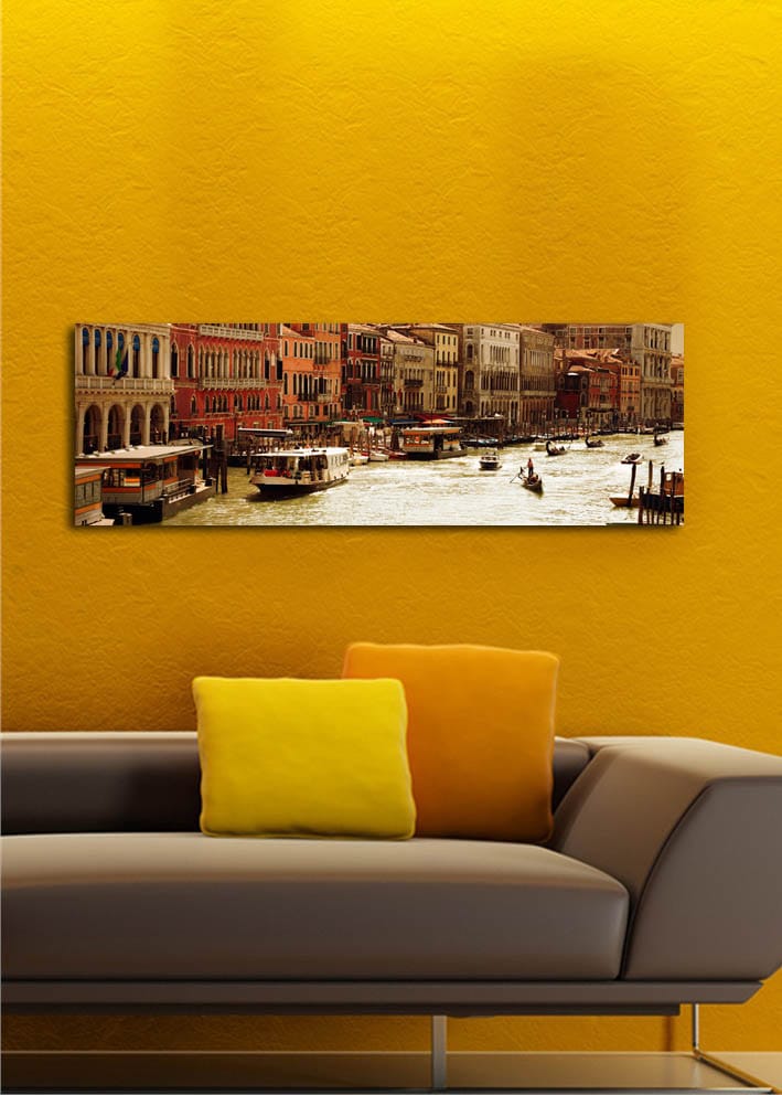Dekorativ Canvasbilde 30x90 cm - Flerfarget - Interiør - Maleri & posters - Lerretsbilder