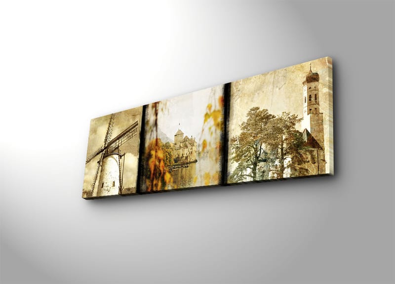 Dekorativ Canvasbilde 30x90 cm - Flerfarget - Interiør - Maleri & posters - Lerretsbilder