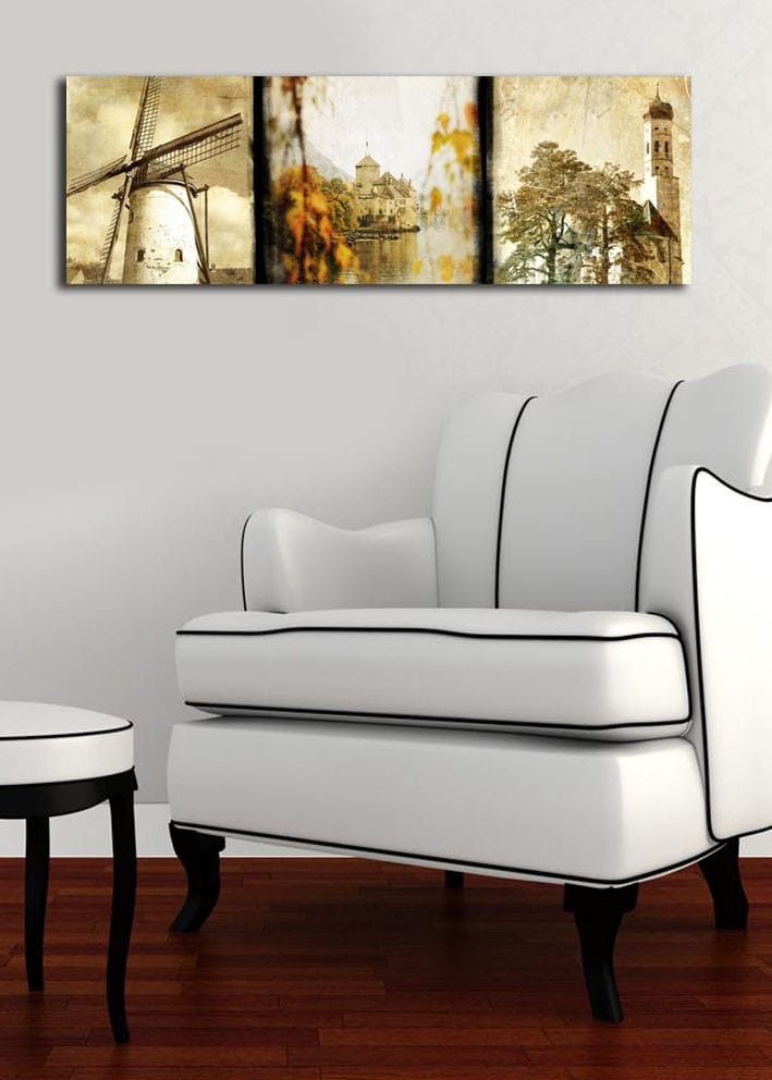 Dekorativ Canvasbilde 30x90 cm - Flerfarget - Interiør - Maleri & posters - Lerretsbilder