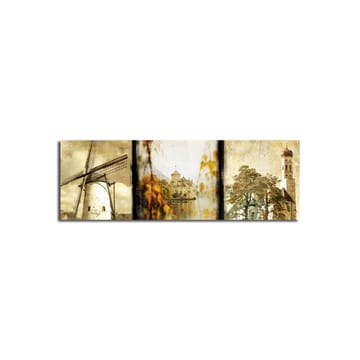 Dekorativ Canvasbilde 30x90 cm - Flerfarget - Interiør - Maleri & posters - Lerretsbilder