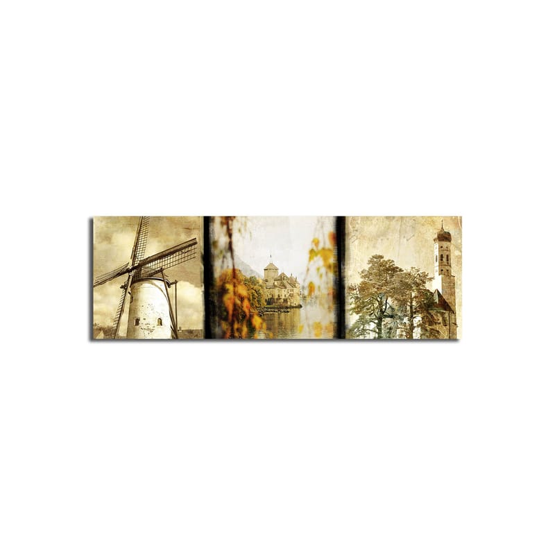 Dekorativ Canvasbilde 30x90 cm - Flerfarget - Interiør - Maleri & posters - Lerretsbilder