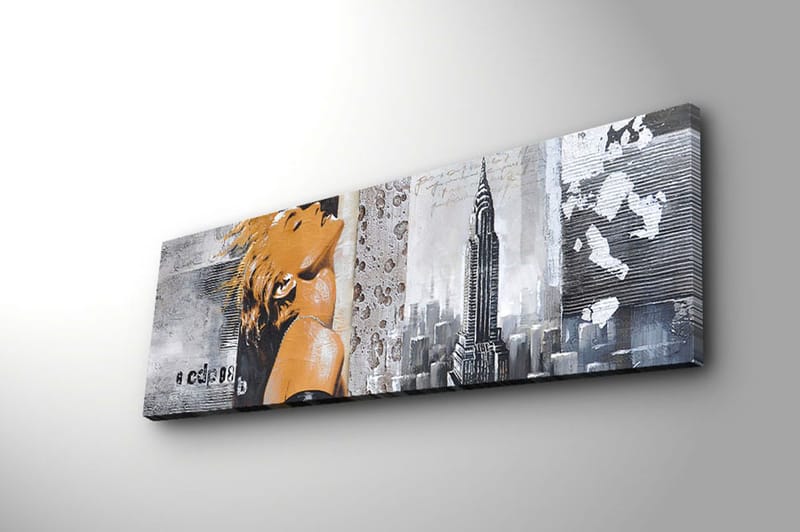 Dekorativ Canvasbilde 30x90 cm - Flerfarget - Interiør - Maleri & posters - Lerretsbilder