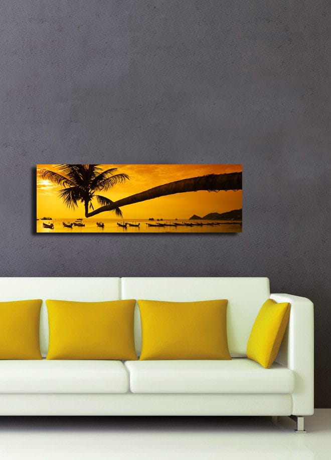 Dekorativ Canvasbilde 30x90 cm - Flerfarget - Interiør - Maleri & posters - Lerretsbilder