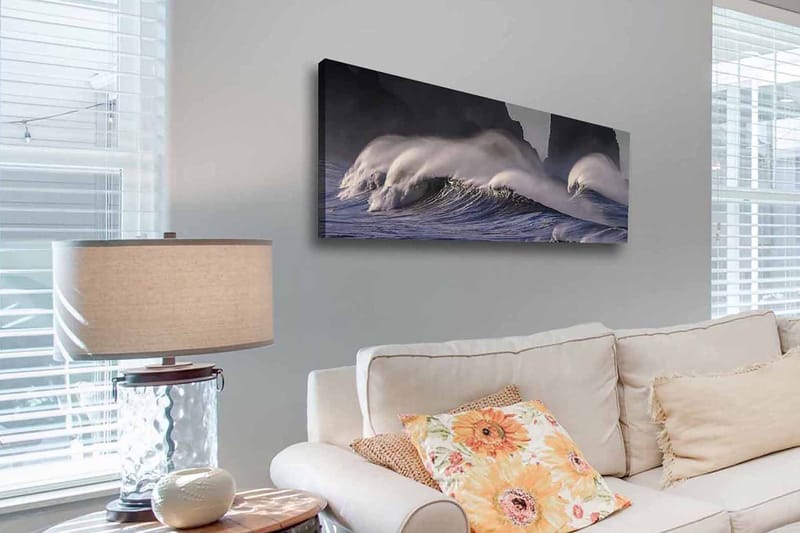 Dekorativ Canvasbilde 30x90 cm - Flerfarget - Interiør - Maleri & posters - Lerretsbilder