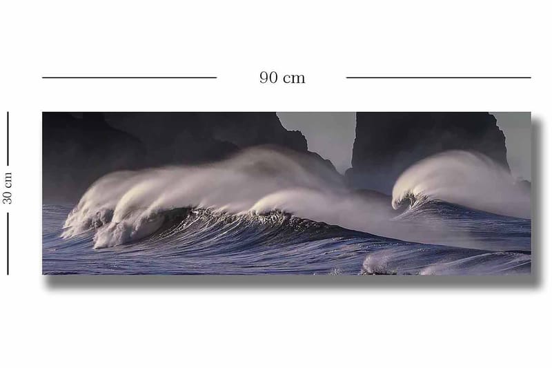 Dekorativ Canvasbilde 30x90 cm - Flerfarget - Interiør - Maleri & posters - Lerretsbilder
