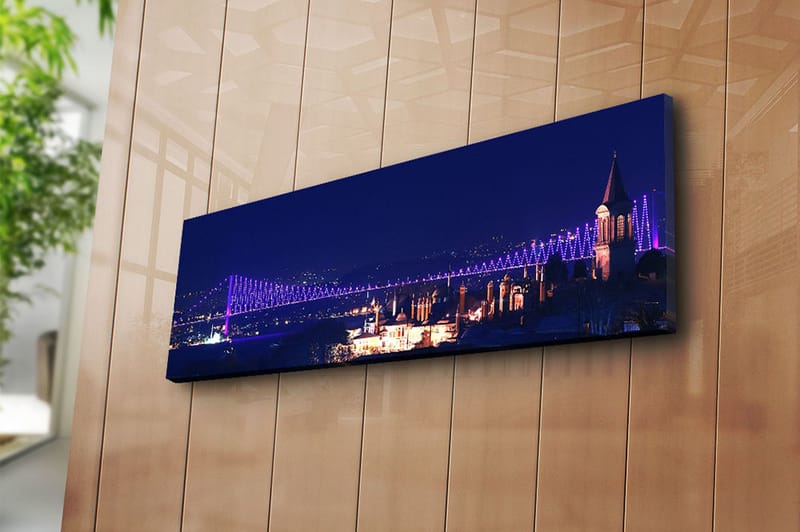 Dekorativ Canvasbilde 30x90 cm - Flerfarget - Interiør - Maleri & posters - Lerretsbilder