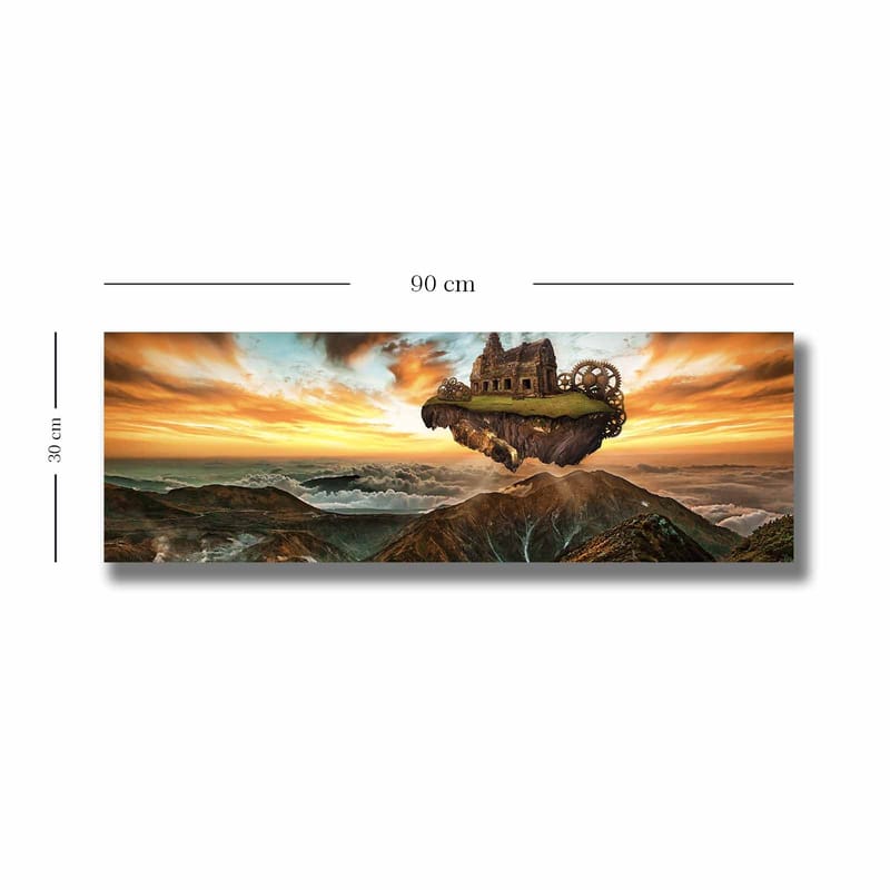 Dekorativ Canvasbilde 30x90 cm - Flerfarget - Interiør - Maleri & posters - Lerretsbilder