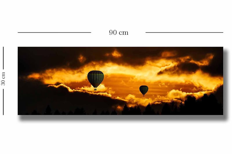 Dekorativ Canvasbilde 30x90 cm - Flerfarget - Interiør - Maleri & posters - Lerretsbilder
