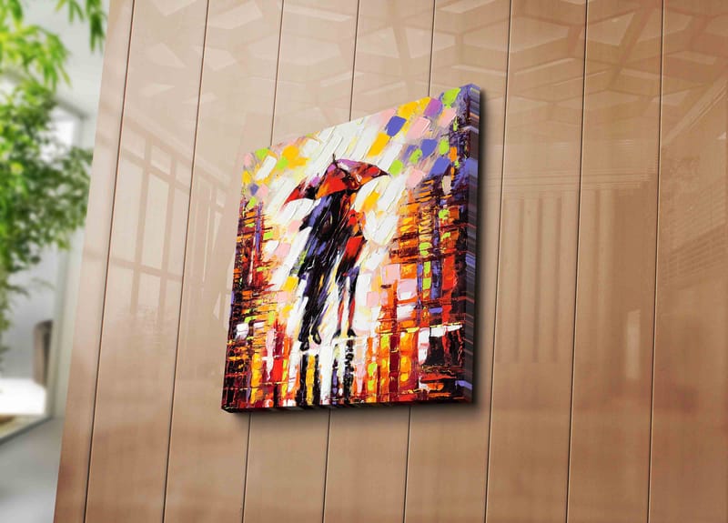 Dekorativ Canvasbilde 45x45 cm - Flerfarget - Interiør - Maleri & posters - Lerretsbilder