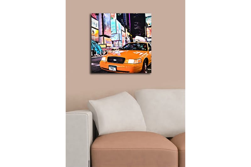 Dekorativ Canvasbilde 45x45 cm - Flerfarget - Interiør - Maleri & posters - Lerretsbilder