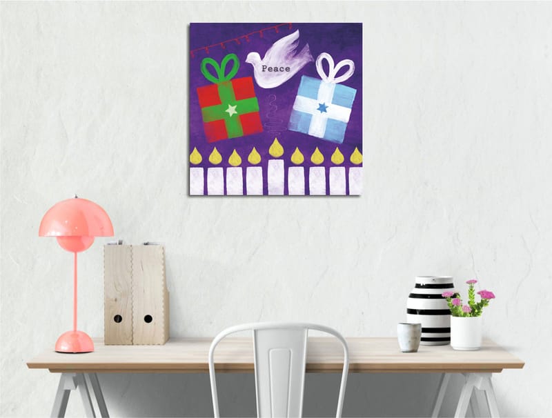 Dekorativ Canvasbilde 45x45 cm - Flerfarget - Interiør - Maleri & posters - Lerretsbilder
