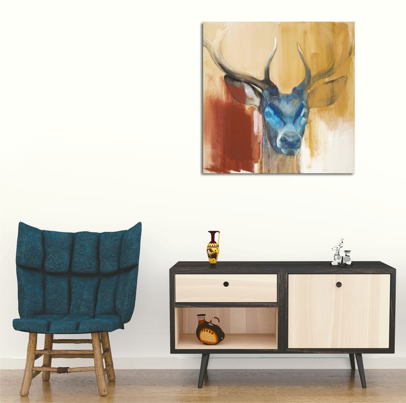 Dekorativ Canvasbilde 45x45 cm - Flerfarget - Interiør - Maleri & posters - Lerretsbilder