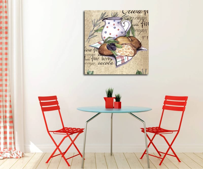 Dekorativ Canvasbilde 45x45 cm - Flerfarget - Interiør - Maleri & posters - Lerretsbilder