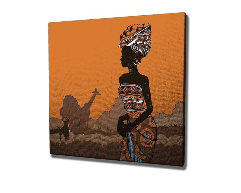Dekorativ Canvasbilde 45x45 cm - Flerfarget - Interiør - Maleri & posters - Lerretsbilder