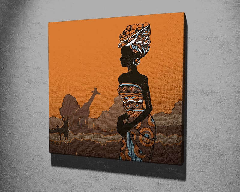 Dekorativ Canvasbilde 45x45 cm - Flerfarget - Interiør - Maleri & posters - Lerretsbilder