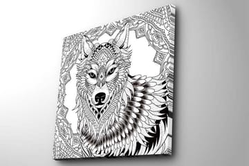 Dekorativ Canvasbilde 45x45 cm - Flerfarget - Interiør - Maleri & posters - Lerretsbilder