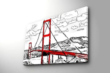 Dekorativ Canvasbilde 45x70 cm - Flerfarget - Interiør - Maleri & posters - Lerretsbilder