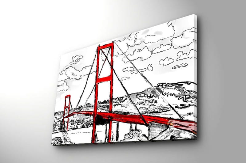 Dekorativ Canvasbilde 45x70 cm - Flerfarget - Interiør - Maleri & posters - Lerretsbilder