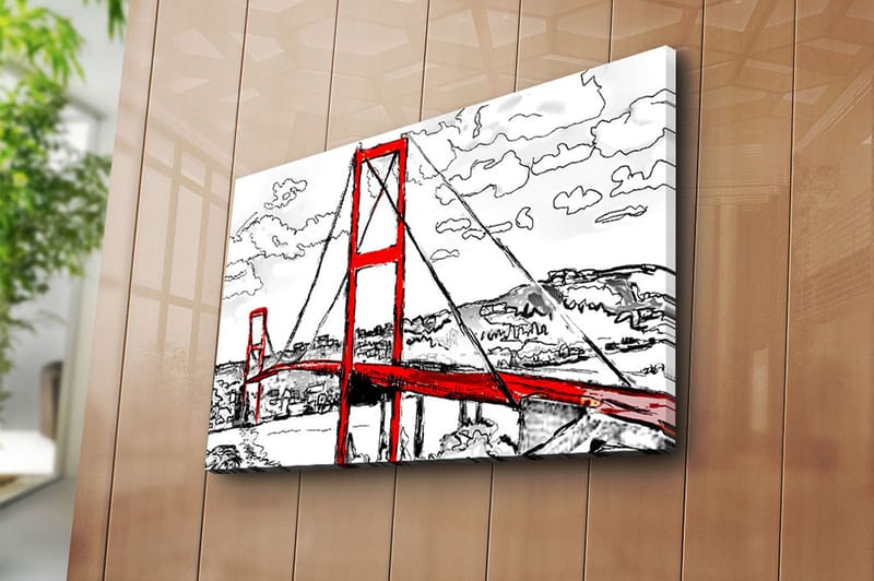 Dekorativ Canvasbilde 45x70 cm - Flerfarget - Interiør - Maleri & posters - Lerretsbilder