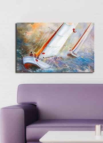Dekorativ Canvasbilde 45x70 cm - Flerfarget - Interiør - Maleri & posters - Lerretsbilder